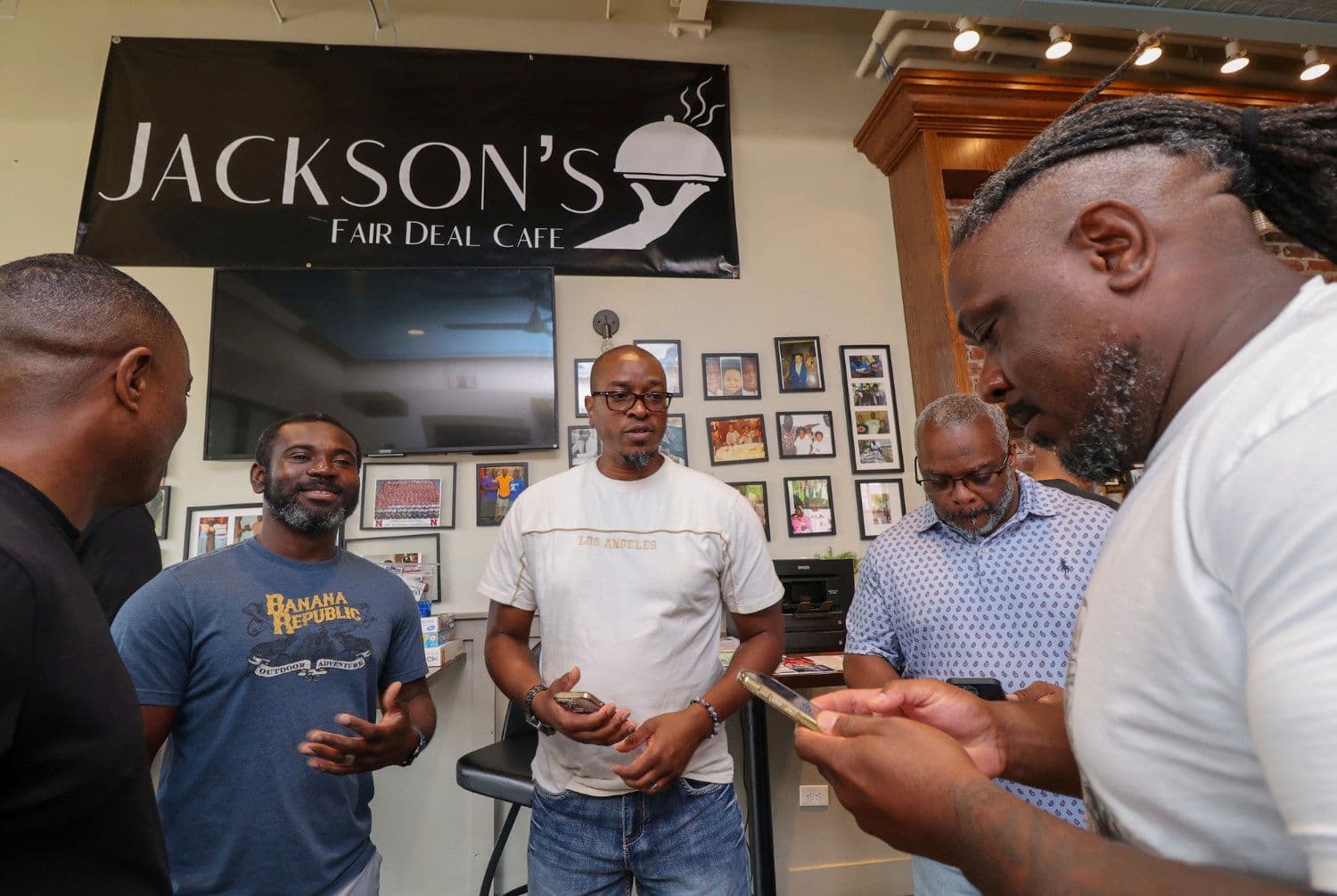 Urban League of Nebraska Participants Gather At Jacksons Fair Deal Cafe on 24th Street in Omaha Nebraska