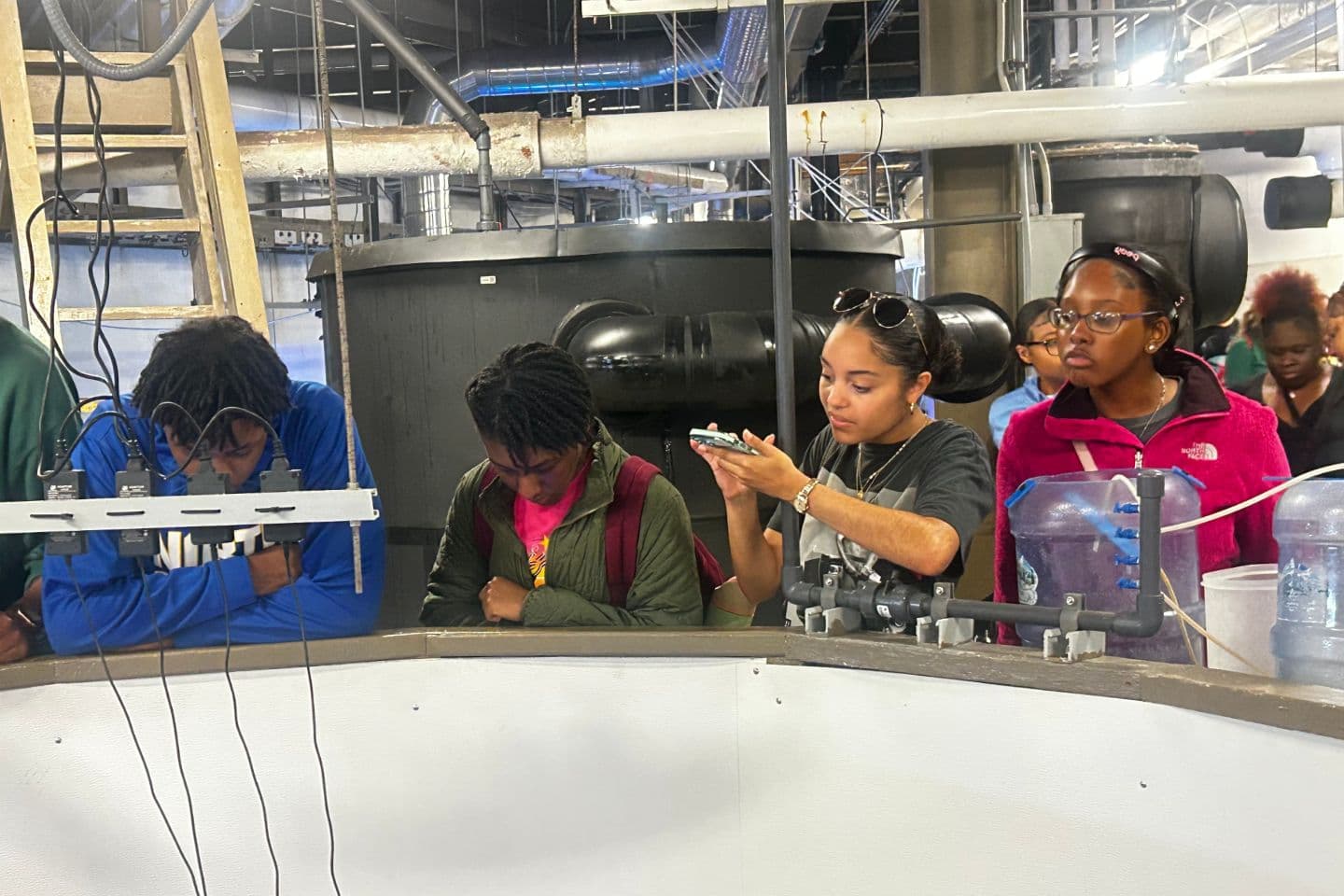 Image of students participating in on the job training.